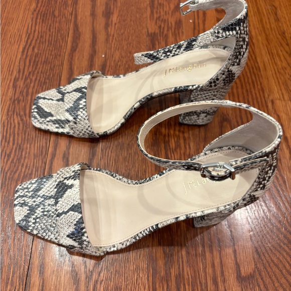 Python print leather heeled sandals J.McLaughlin python print heeled sandal